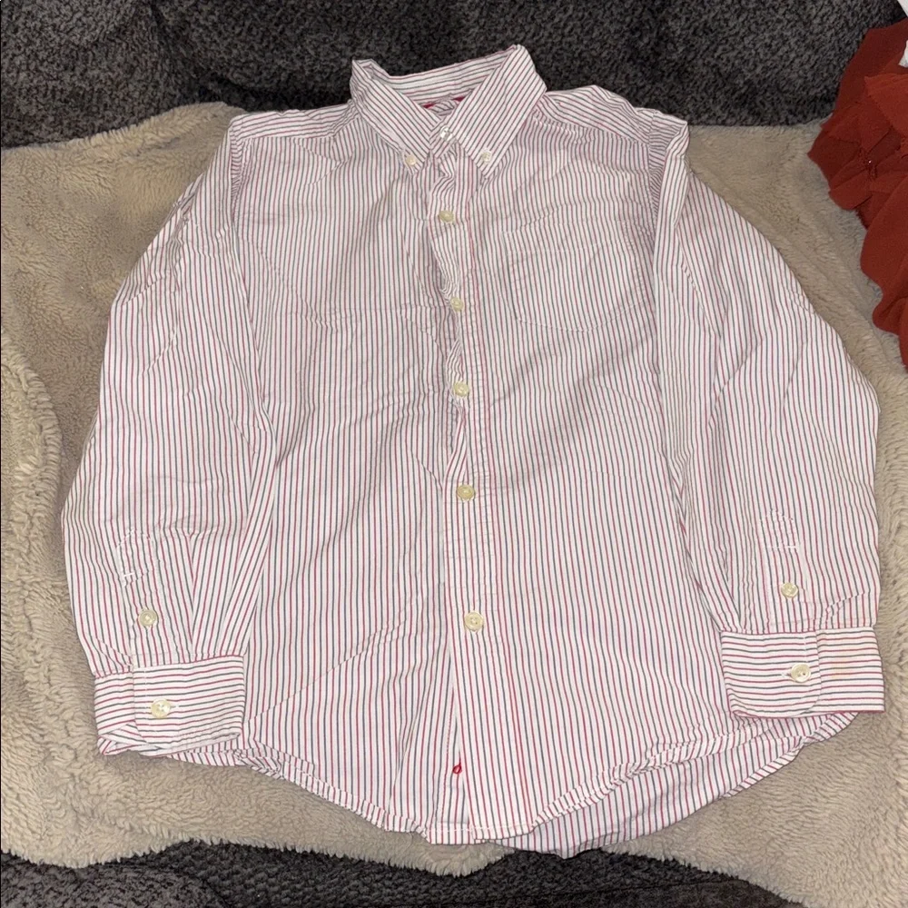 Lot of The Children's Place Boys Striped Oxford Button Up Shirts, Large (10/12)